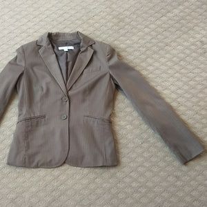 NY&C brown pinstripe blazer
